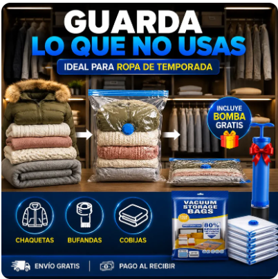 Kit 5 Bolsas de Almacenamiento Con Bomba