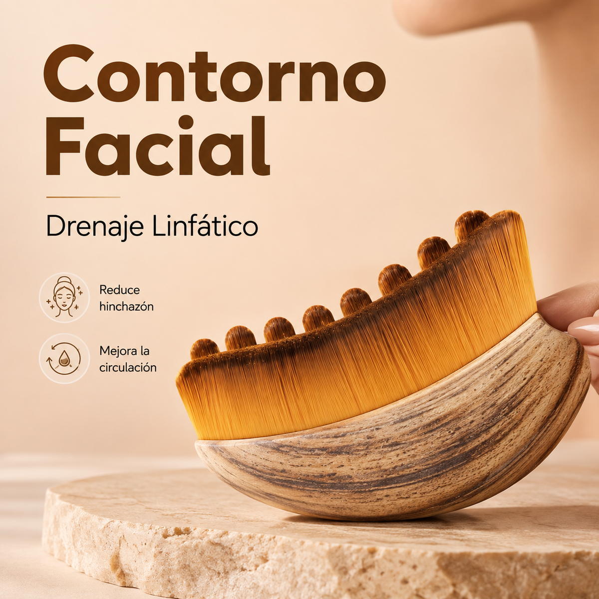 Cepillo Facial Para Contorno Linfatico
