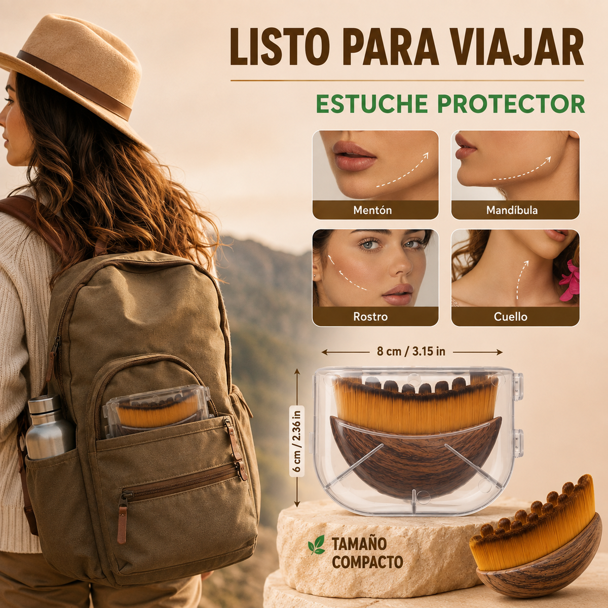 Cepillo Facial Para Contorno Linfatico