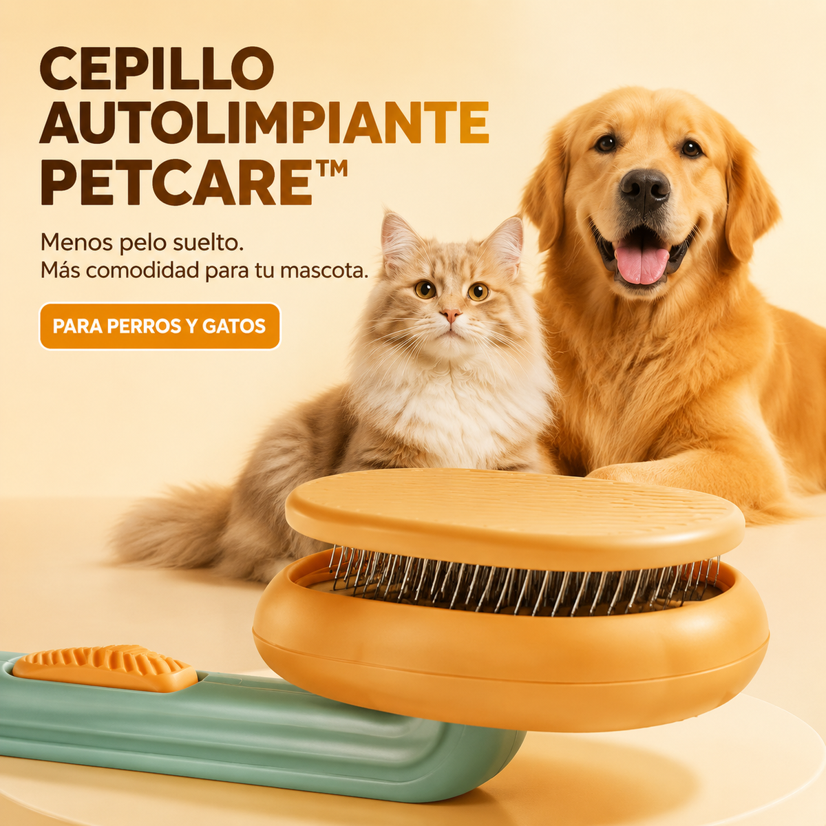 PetLiso™ – Cepillo de Vapor 3 en 1 para Perros y Gatos