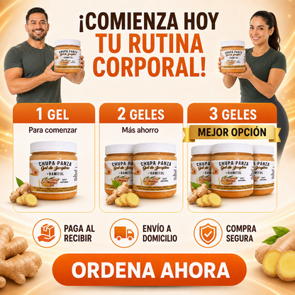 Gel Corporal Reafirmante de Jengibre + Bamintol – Chupa Panza