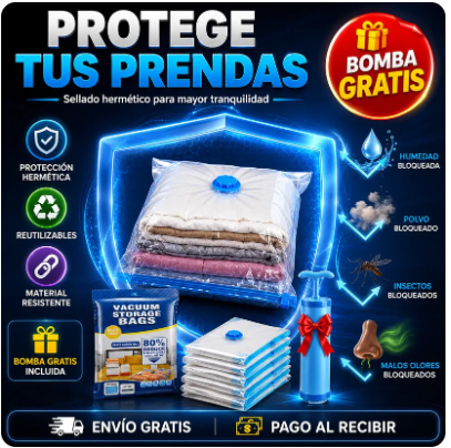 Kit 5 Bolsas de Almacenamiento Con Bomba