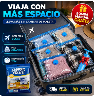 Kit 5 Bolsas de Almacenamiento Con Bomba