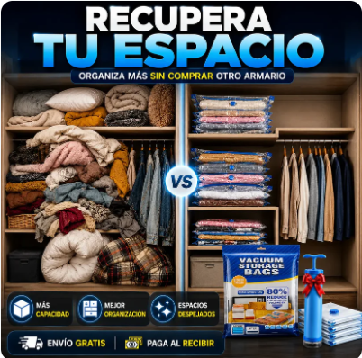 Kit 5 Bolsas de Almacenamiento Con Bomba