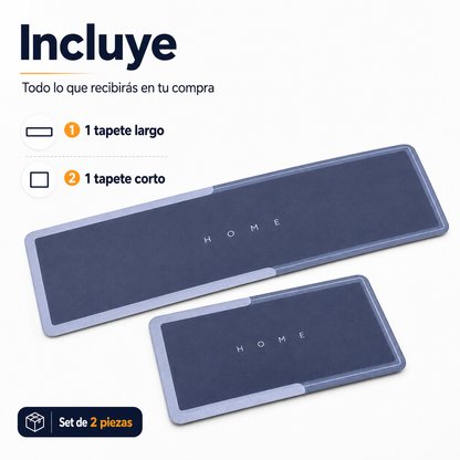 Set Premium de 2 Tapetes Antiderrapantes – 1 Largo + 1 Corto para tu Hogar