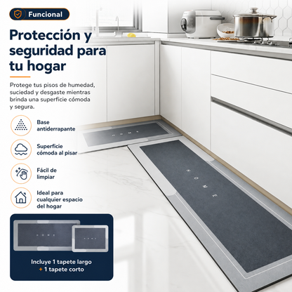 Set Premium de 2 Tapetes Antiderrapantes – 1 Largo + 1 Corto para tu Hogar