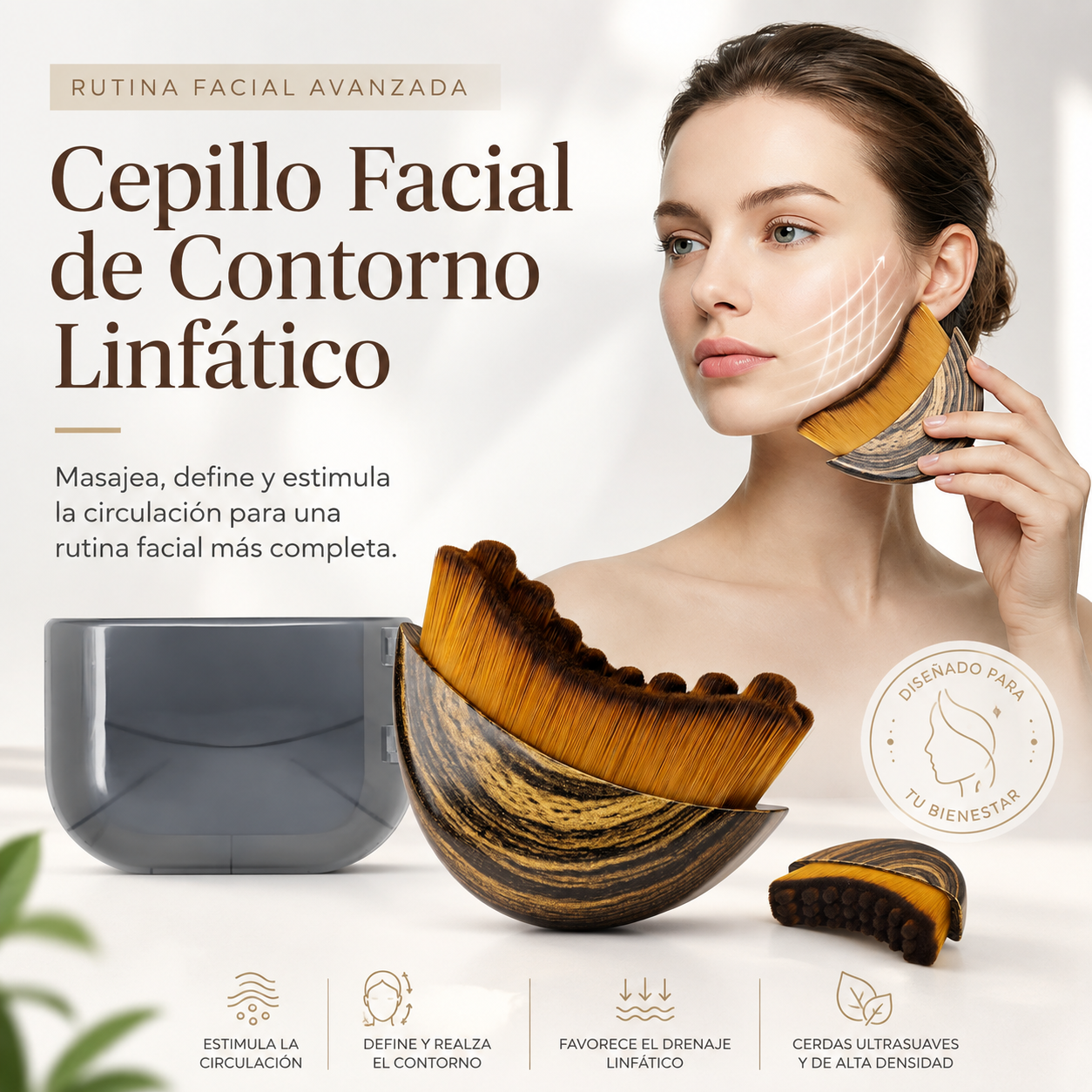 Cepillo Facial Para Contorno Linfatico